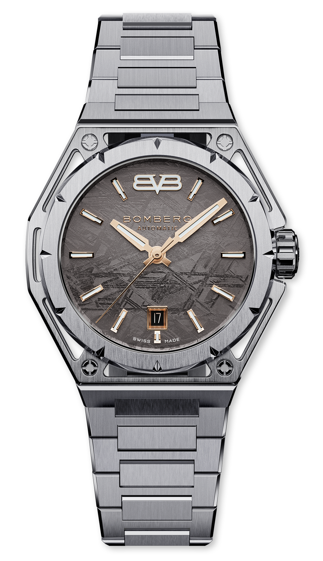 Bomberg  Мужские швейцарские часы, автоматический механизм, сталь, 42мм