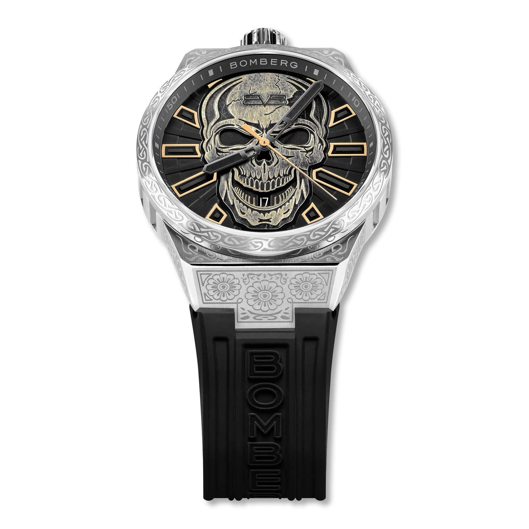 Bomberg  Мужские швейцарские часы, автоматический механизм, сталь, 43мм