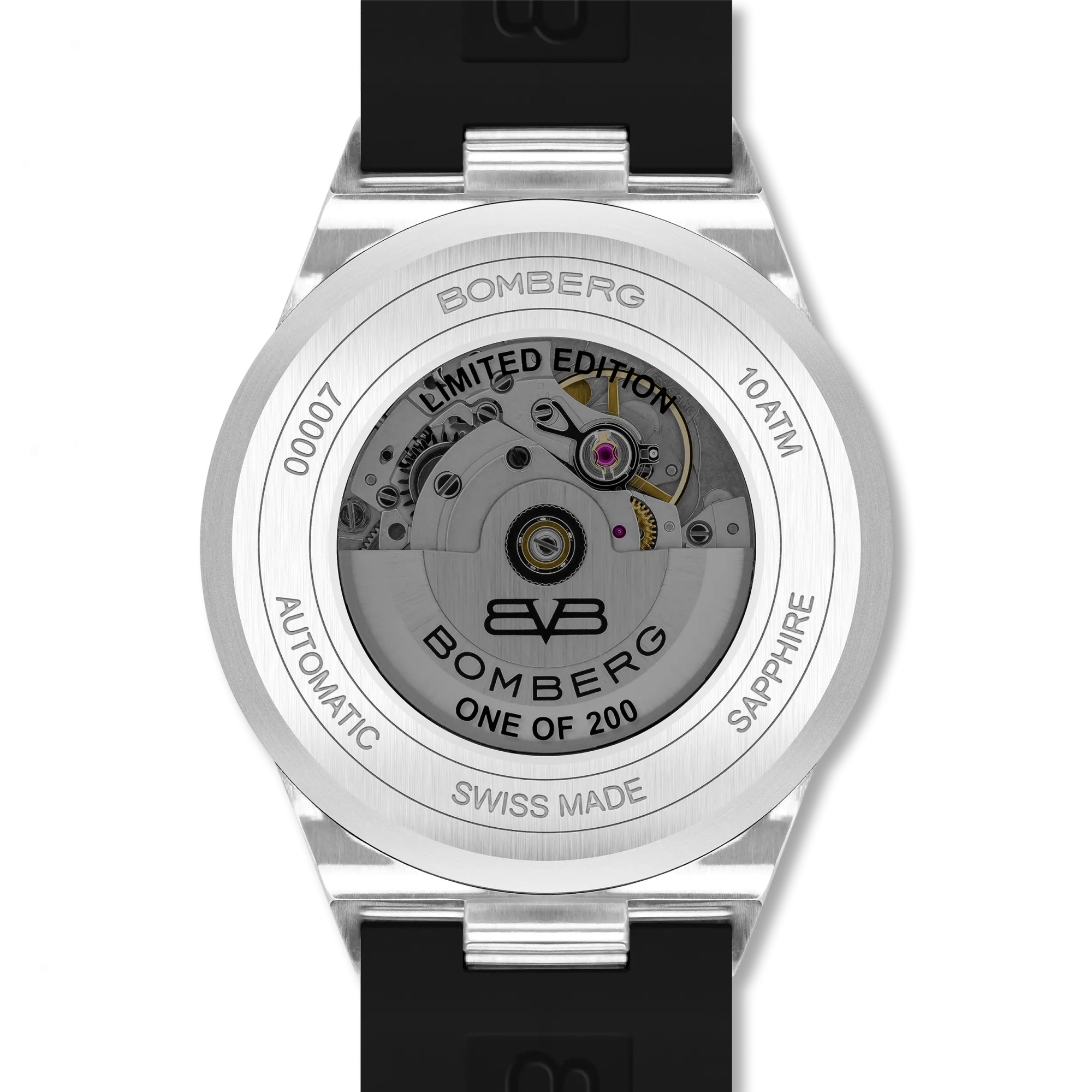 Bomberg  Мужские швейцарские часы, автоматический механизм, сталь, 43мм