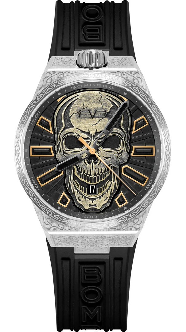 Bomberg  Мужские швейцарские часы, автоматический механизм, сталь, 43мм