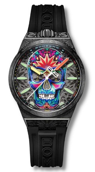 Bomberg  Мужские швейцарские часы, кварцевый механизм, сталь с покрытием, 43мм