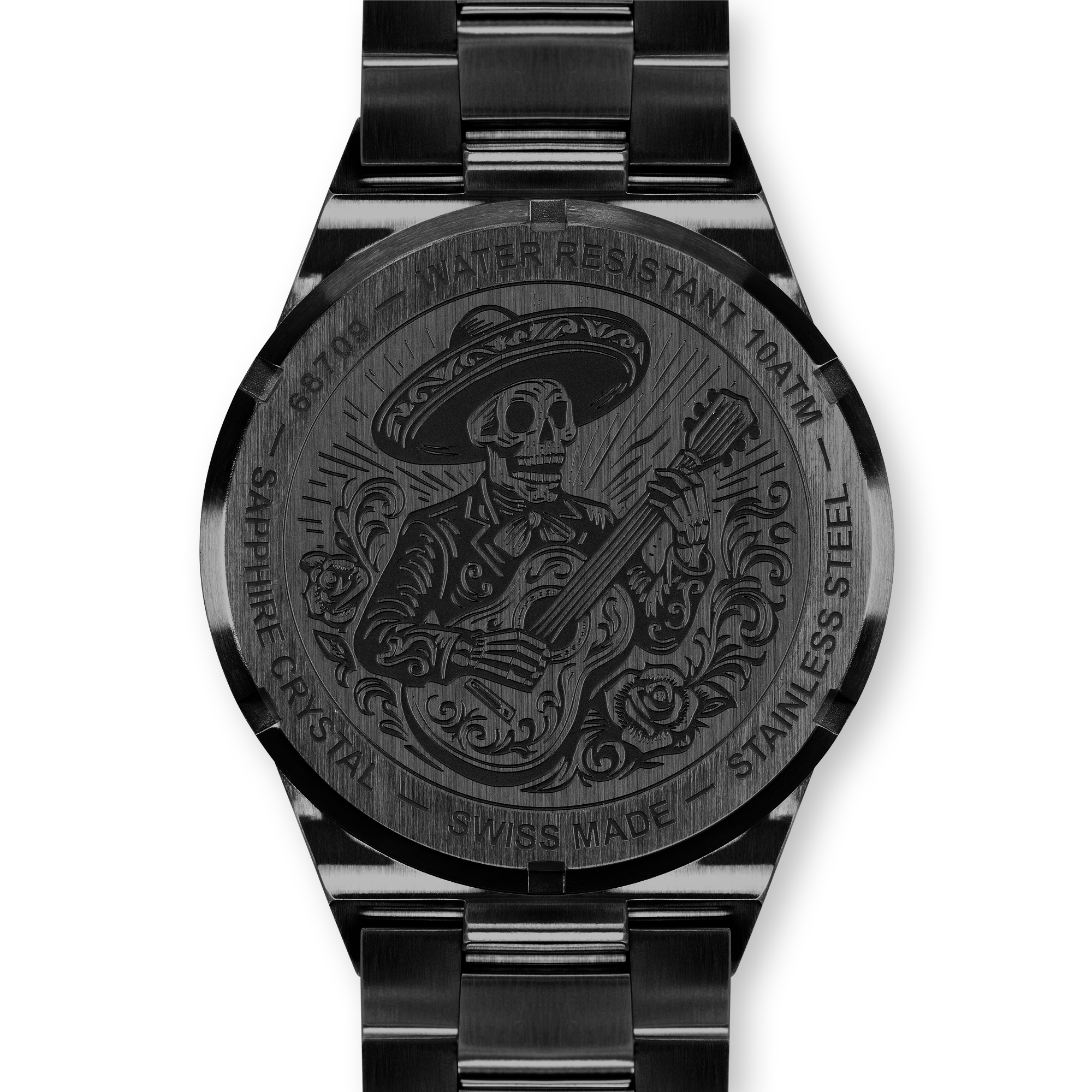 BOMBERG  Мужские швейцарские часы, кварцевый механизм, сталь с покрытием, 43мм