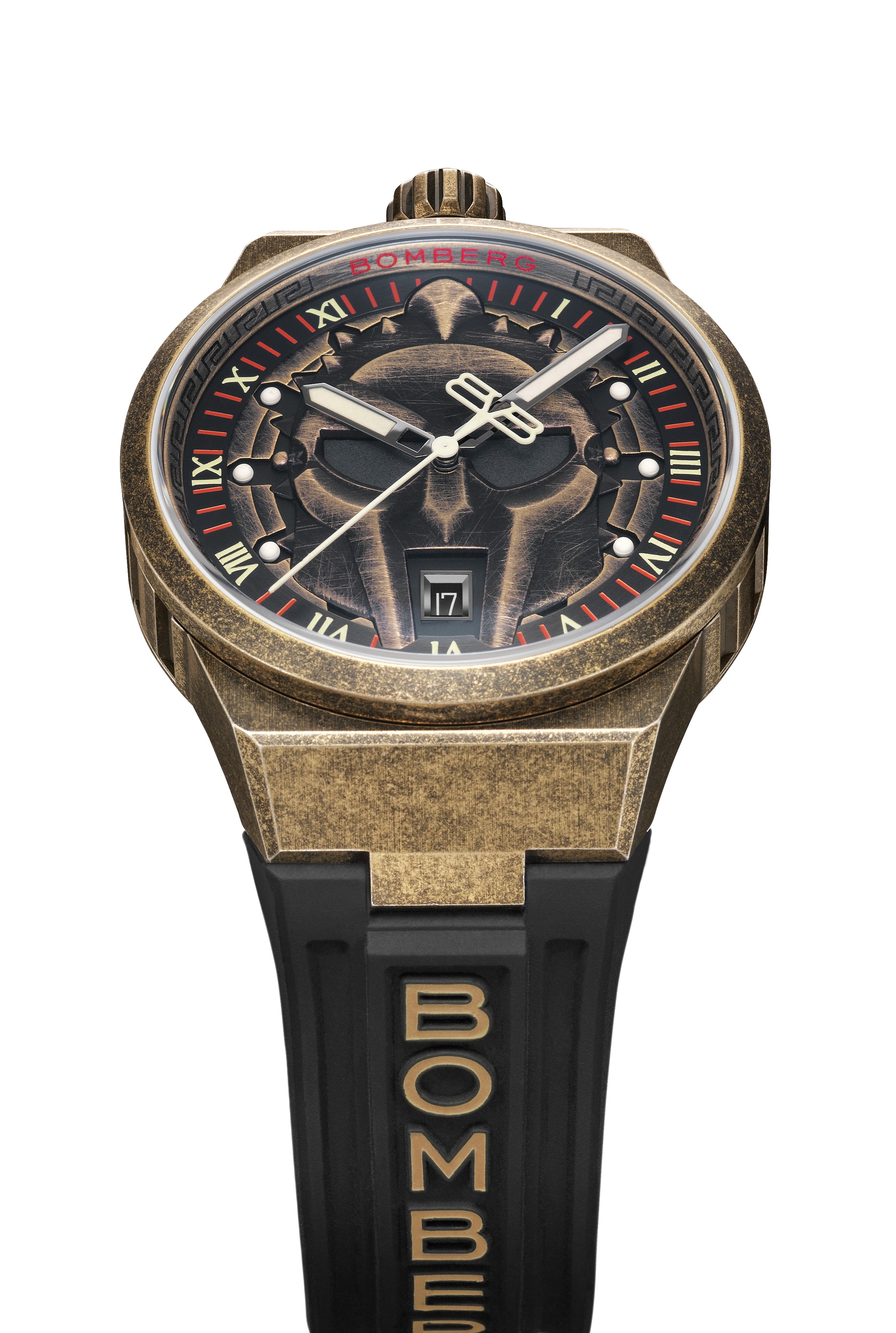 Bomberg  Мужские швейцарские часы, кварцевый механизм, сталь с покрытием, 43мм