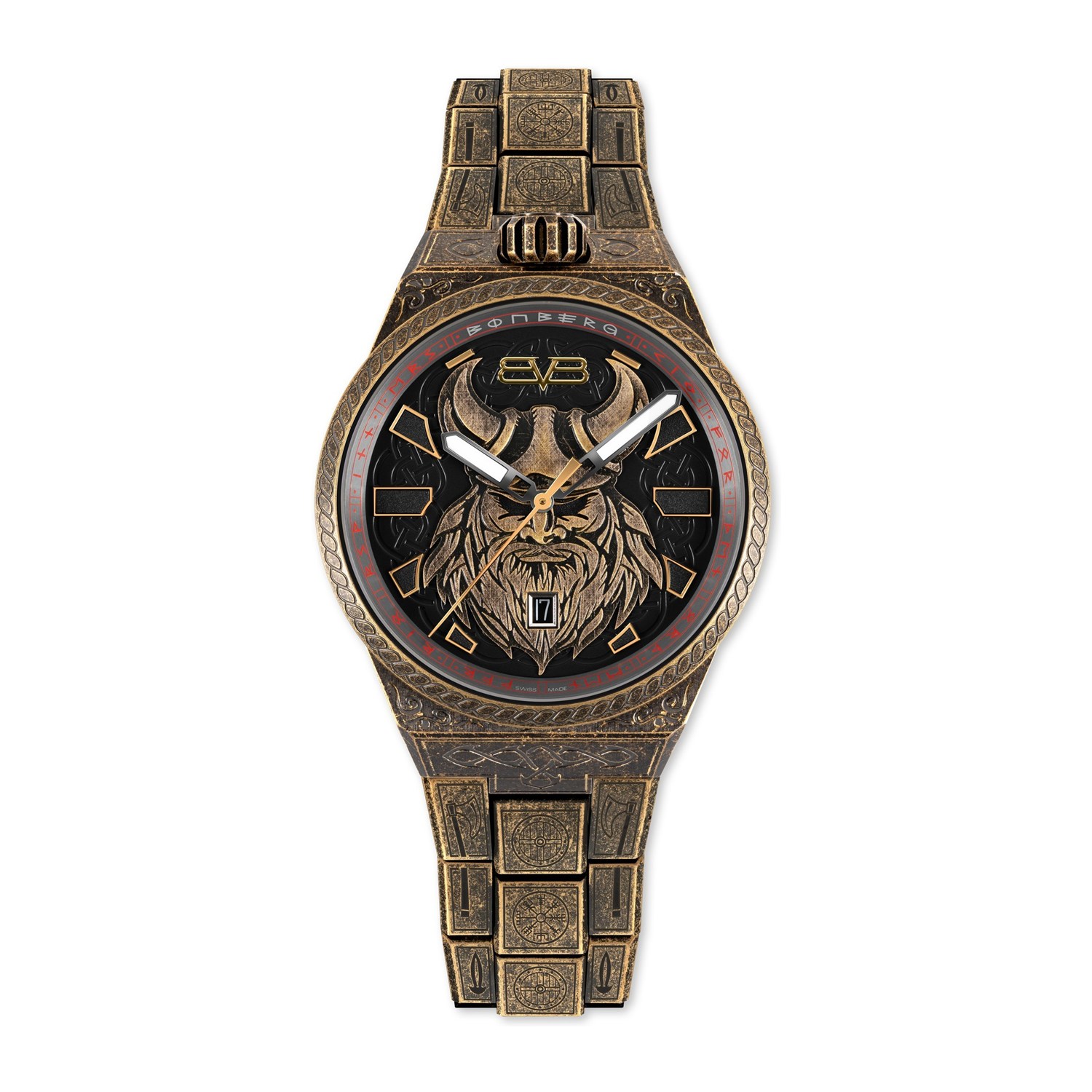 BOMBERG  Мужские швейцарские часы, кварцевый механизм, сталь с покрытием, 43мм