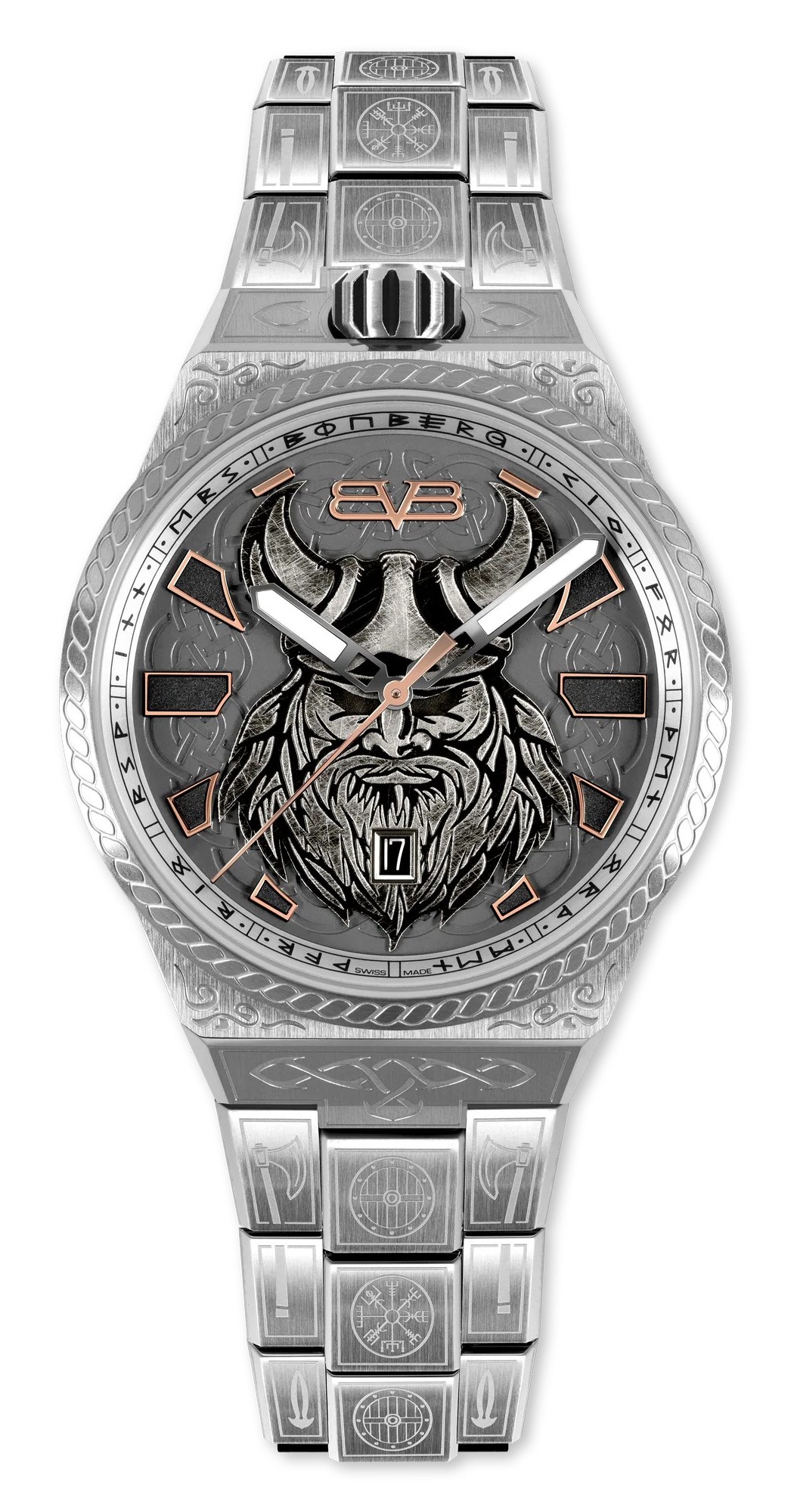 Bomberg  Мужские швейцарские часы, кварцевый механизм, сталь, 43мм