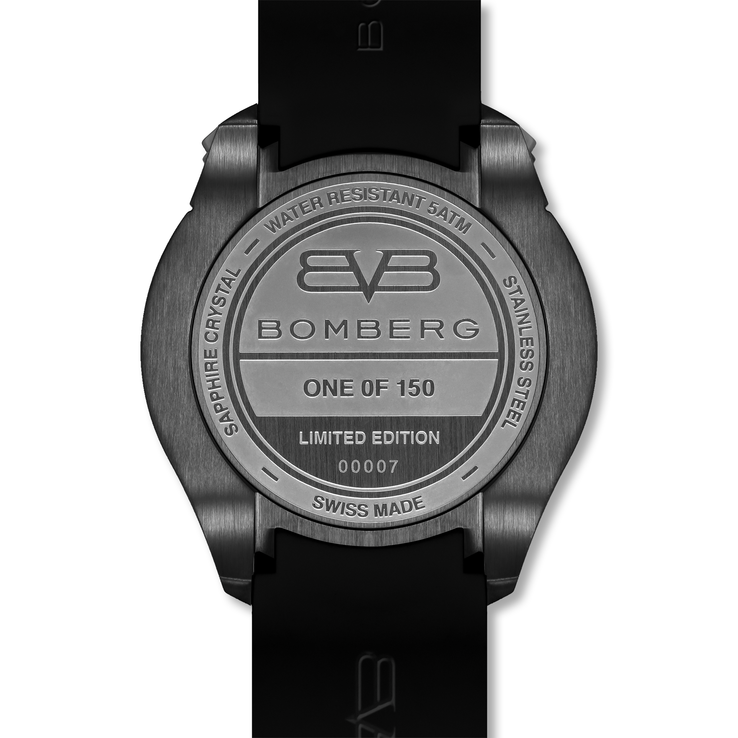 Bomberg  Мужские швейцарские часы, кварцевый механизм, сталь с покрытием, 45мм