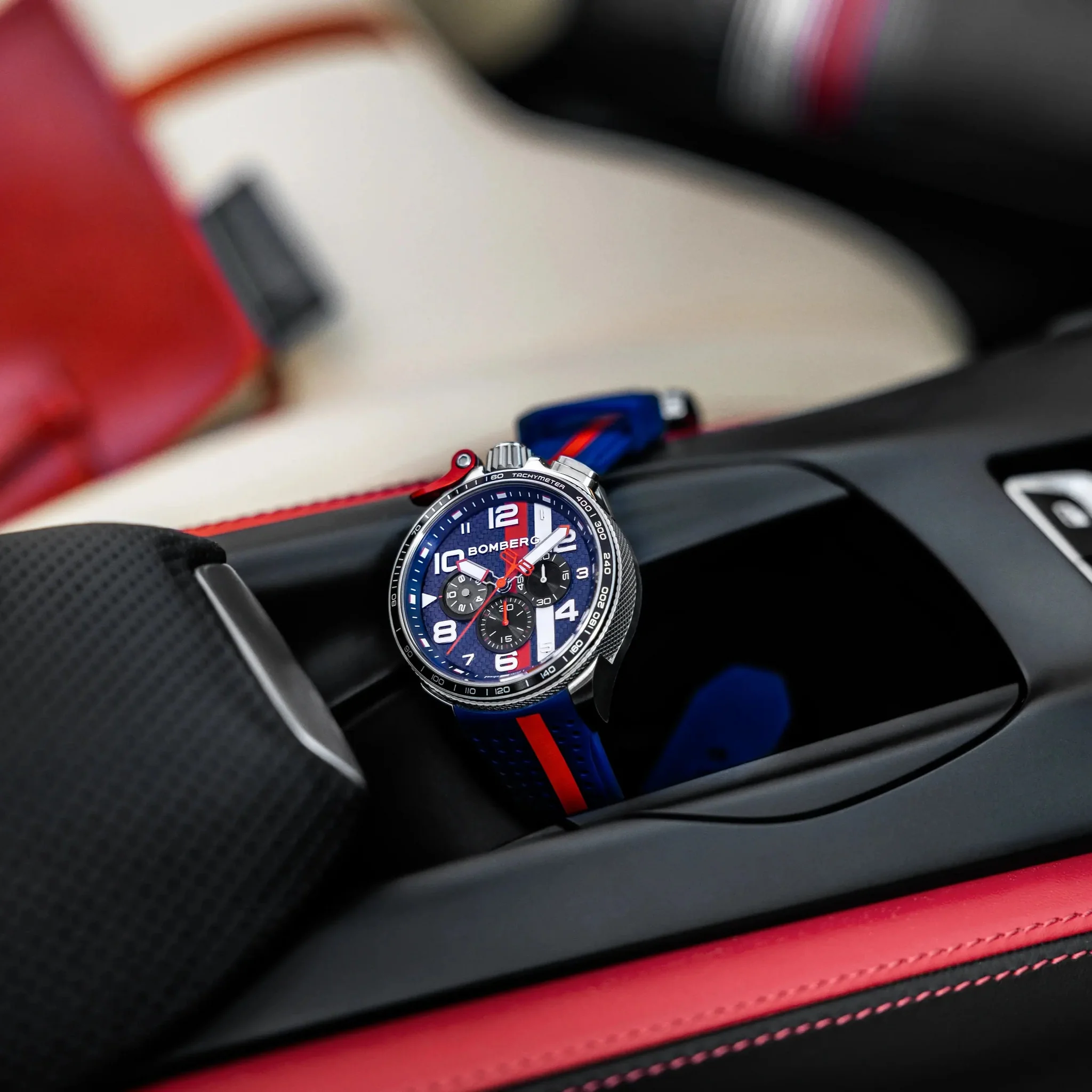 BOMBERG  Мужские швейцарские часы, кварцевый механизм, сталь, 45мм