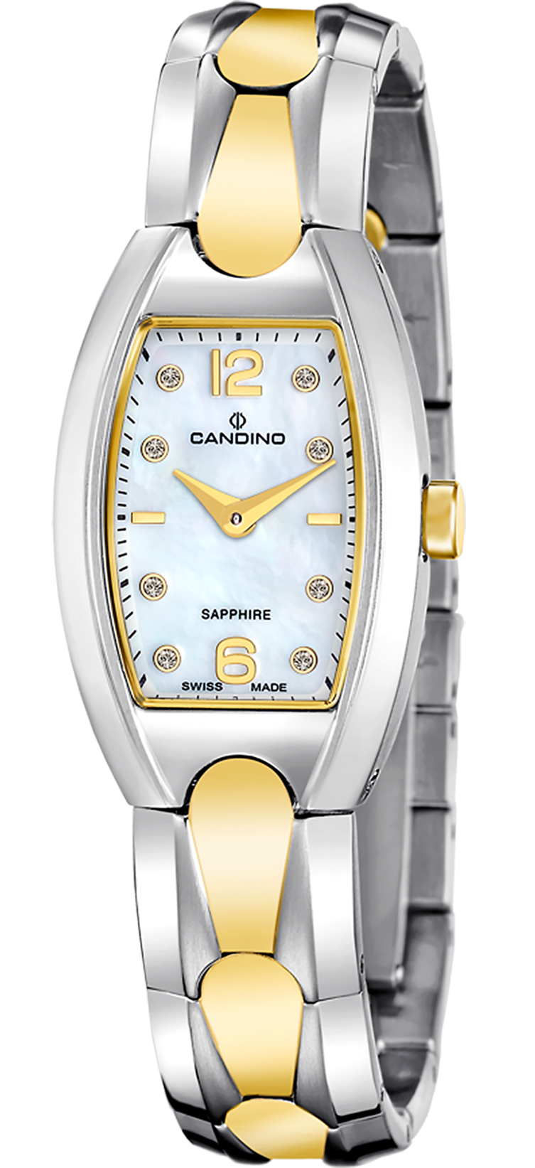 CANDINO  Женские швейцарские часы, кварцевый механизм, сталь, 33,2 х 21 мм