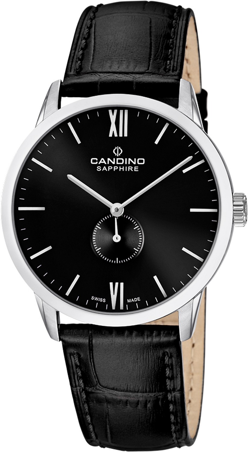 CANDINO  Мужские швейцарские часы, кварцевый механизм, сталь, 40,5 мм