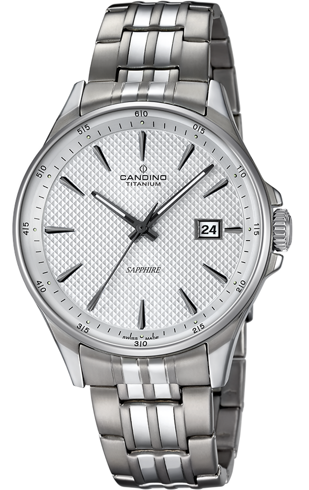 CANDINO  Мужские швейцарские часы, кварцевый механизм, титан, 41 мм