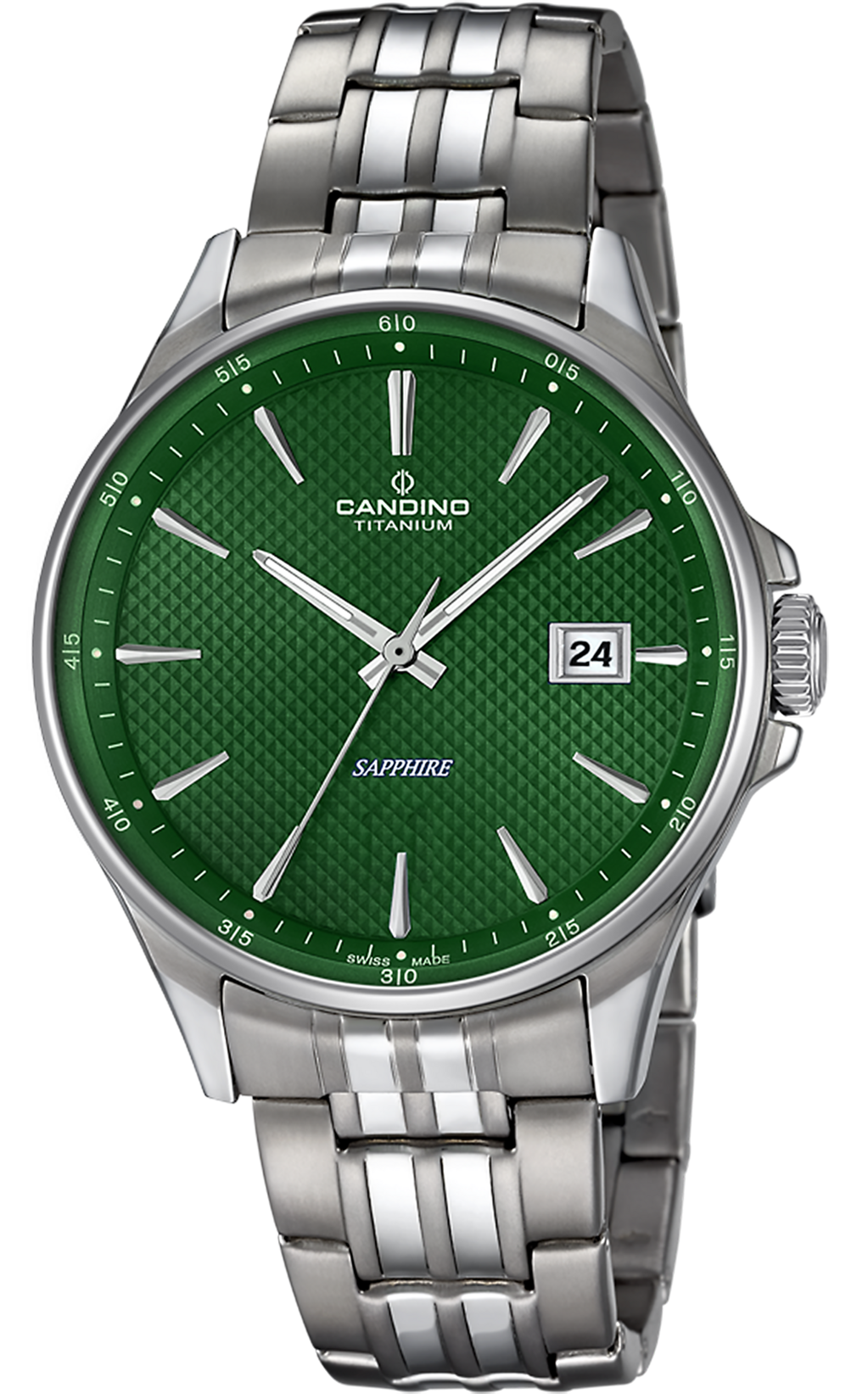 CANDINO  Мужские швейцарские часы, кварцевый механизм, титан, 41 мм