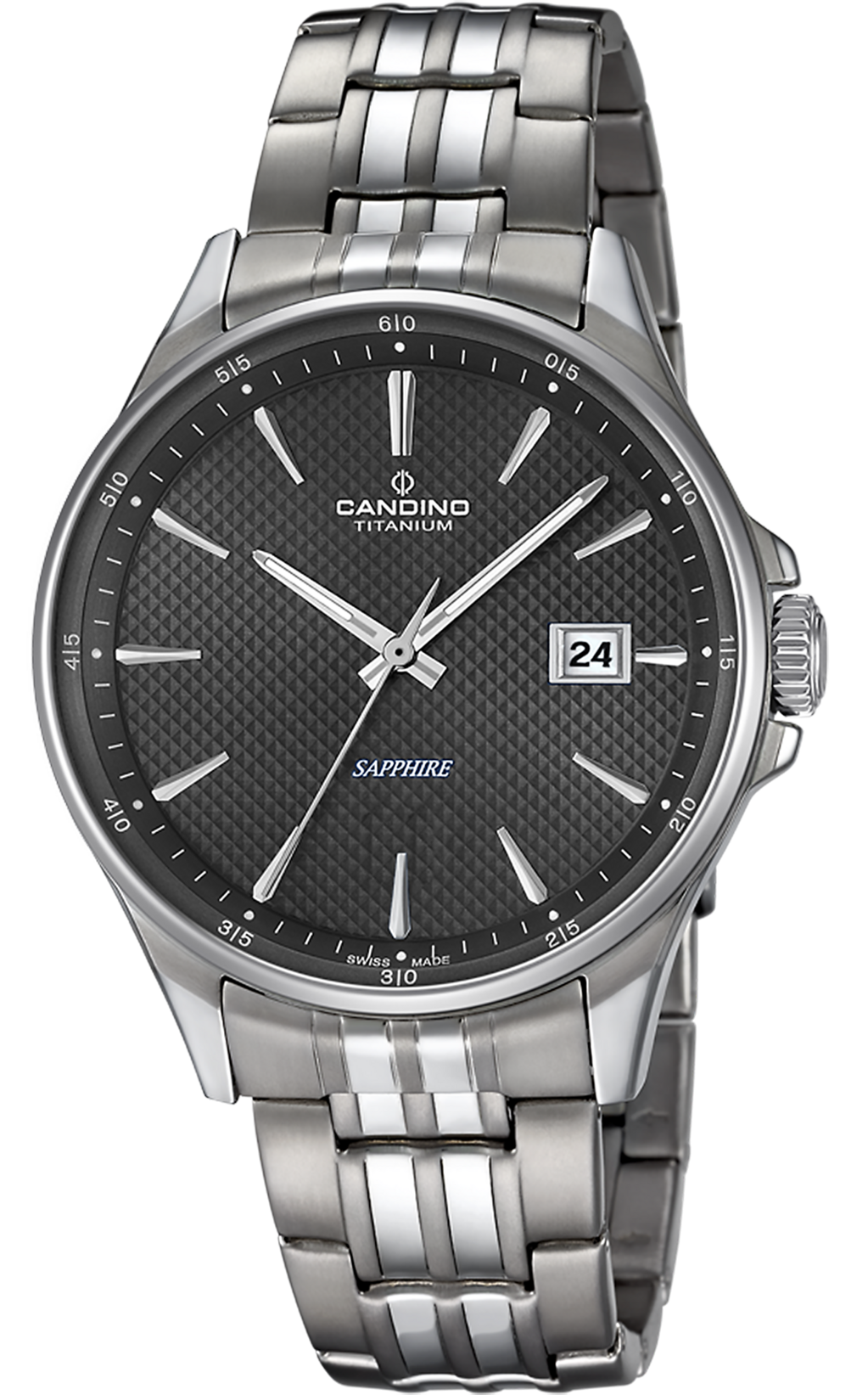 CANDINO  Мужские швейцарские часы, кварцевый механизм, титан, 41 мм