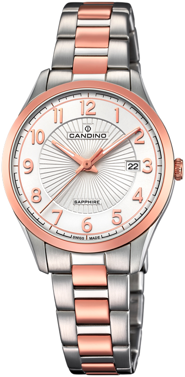 CANDINO  Женские швейцарские часы, кварцевый механизм, сталь, 30,5 мм