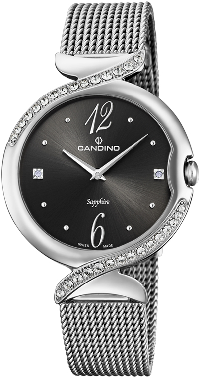 CANDINO  Женские швейцарские часы, кварцевый механизм, сталь, 34 мм