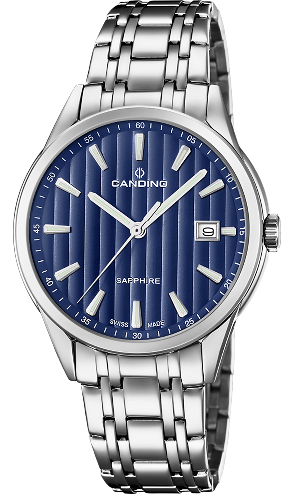CANDINO  Мужские швейцарские часы, кварцевый механизм, сталь, 40,5 мм