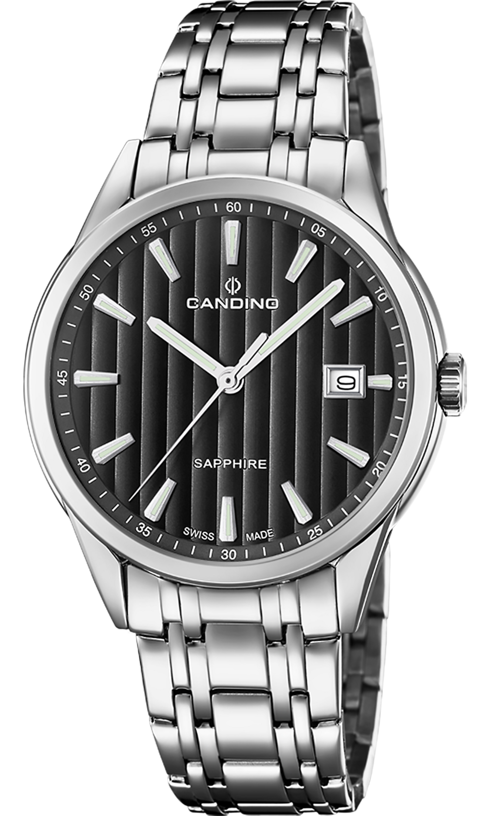 CANDINO  Мужские швейцарские часы, кварцевый механизм, сталь, 40,5 мм