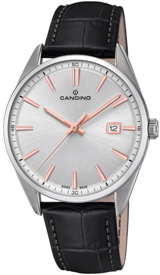 Часы CANDINO  C4622/1 Мужские швейцарские часы, кварцевый механизм, сталь, 41 мм