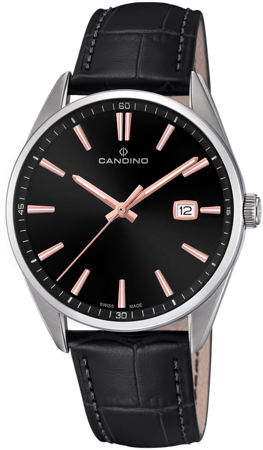 CANDINO  Мужские швейцарские часы, кварцевый механизм, сталь, 41 мм