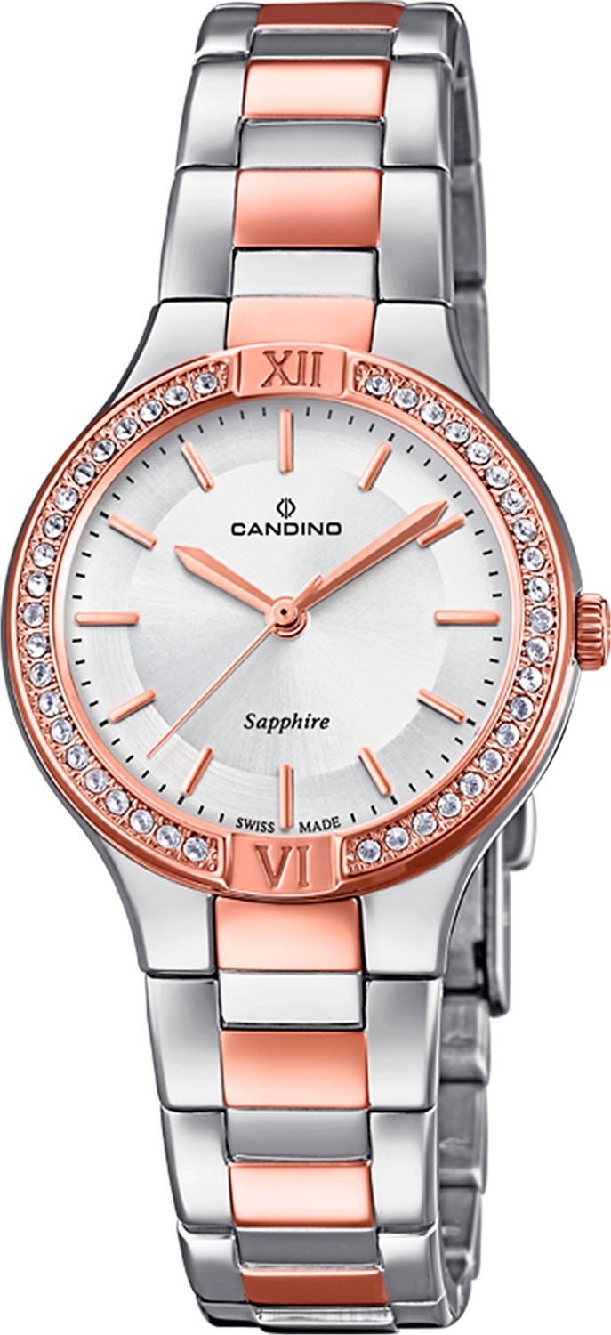 CANDINO  Женские швейцарские часы, кварцевый механизм, сталь, 30 мм