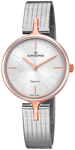 CANDINO  Женские швейцарские часы, кварцевый механизм, сталь, 29,5 мм
