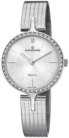 CANDINO  Женские швейцарские часы, кварцевый механизм, сталь, 29,5 мм
