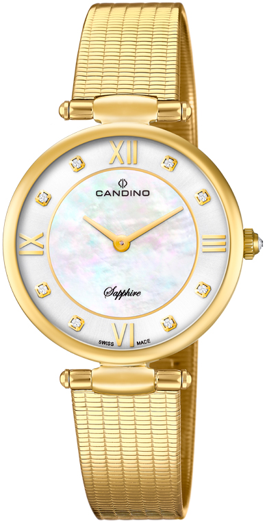 CANDINO  Женские швейцарские часы, кварцевый механизм, сталь, 30 мм
