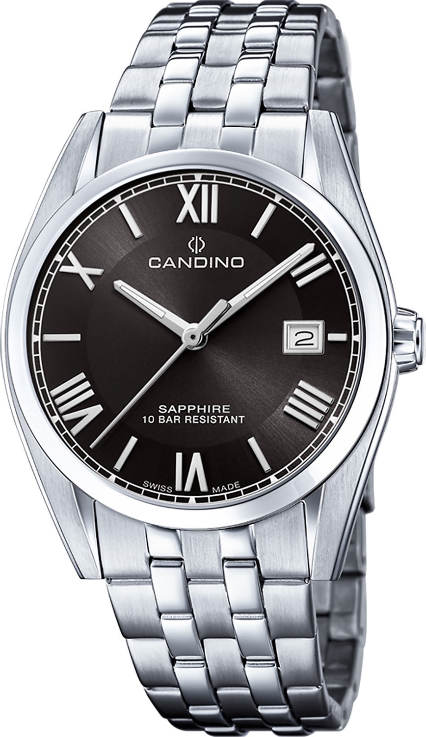 Часы CANDINO  C4701/C Мужские швейцарские часы, кварцевый механизм, сталь, 40 мм