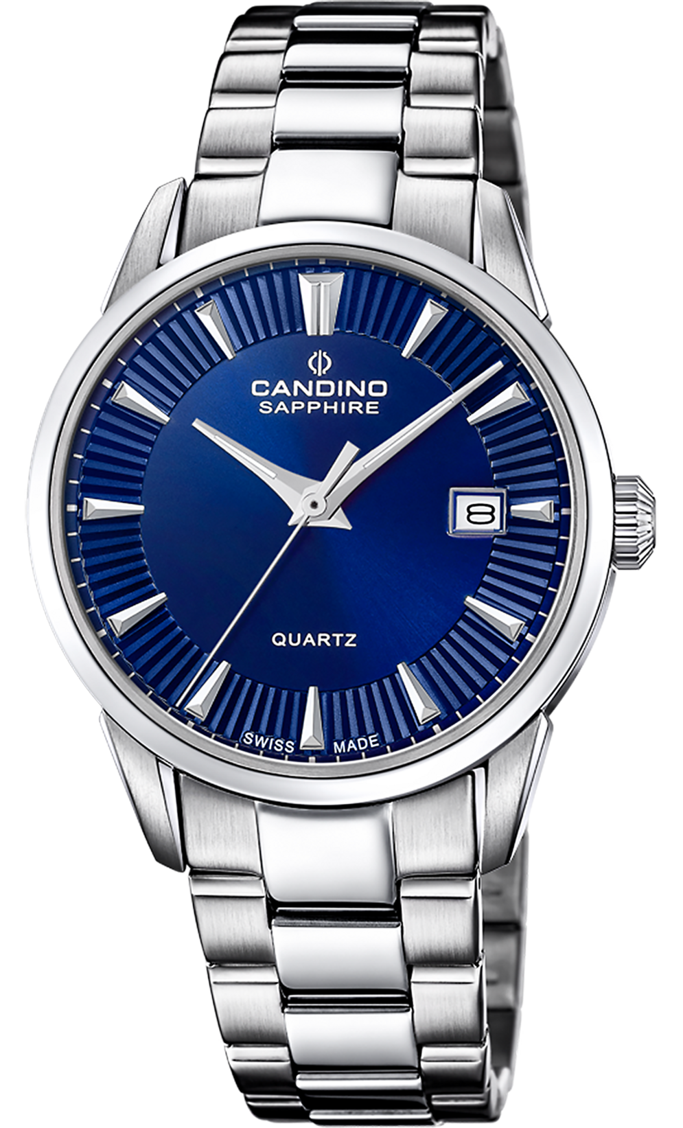 CANDINO  Мужские швейцарские часы, кварцевый механизм, сталь, 39,5 мм