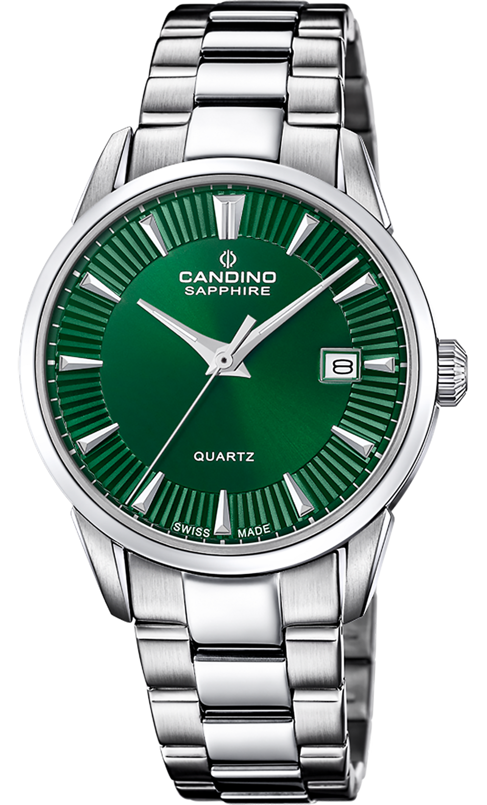 CANDINO  Мужские швейцарские часы, кварцевый механизм, сталь, 39,5 мм