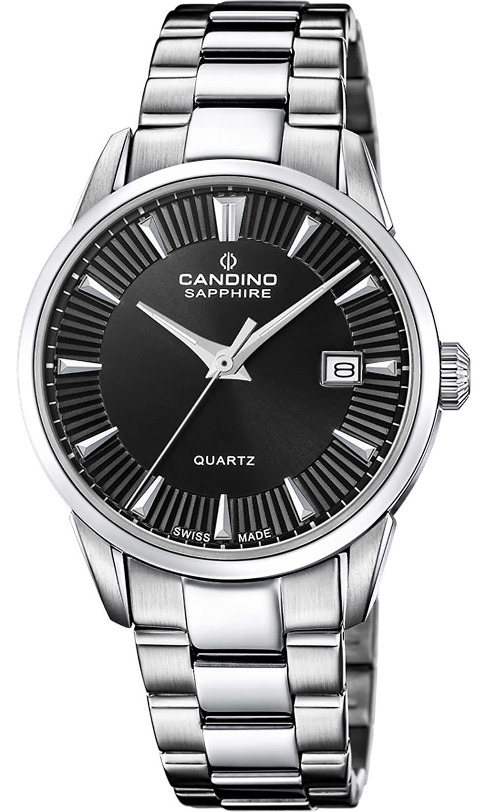 CANDINO  Мужские швейцарские часы, кварцевый механизм, сталь, 39,5 мм