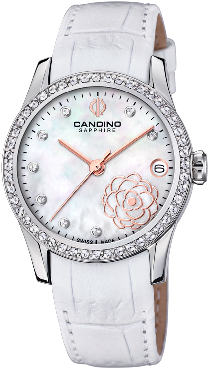 CANDINO  Женские швейцарские часы, кварцевый механизм, сталь, 33 мм