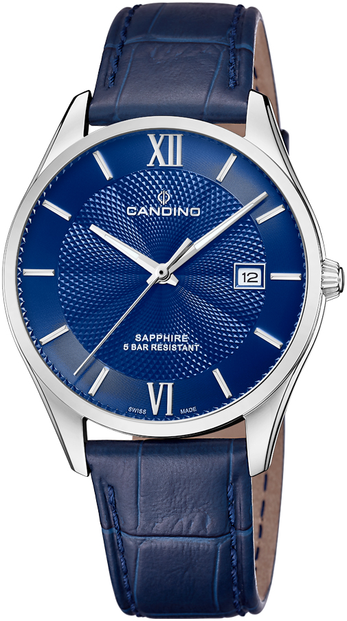 CANDINO  Мужские швейцарские часы, кварцевый механизм, сталь, 40,3 мм