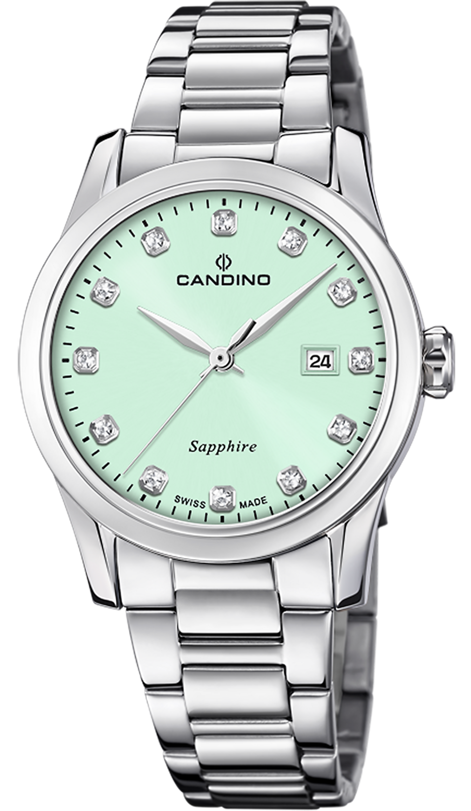 CANDINO  Женские швейцарские часы, кварцевый механизм, сталь, 33 мм