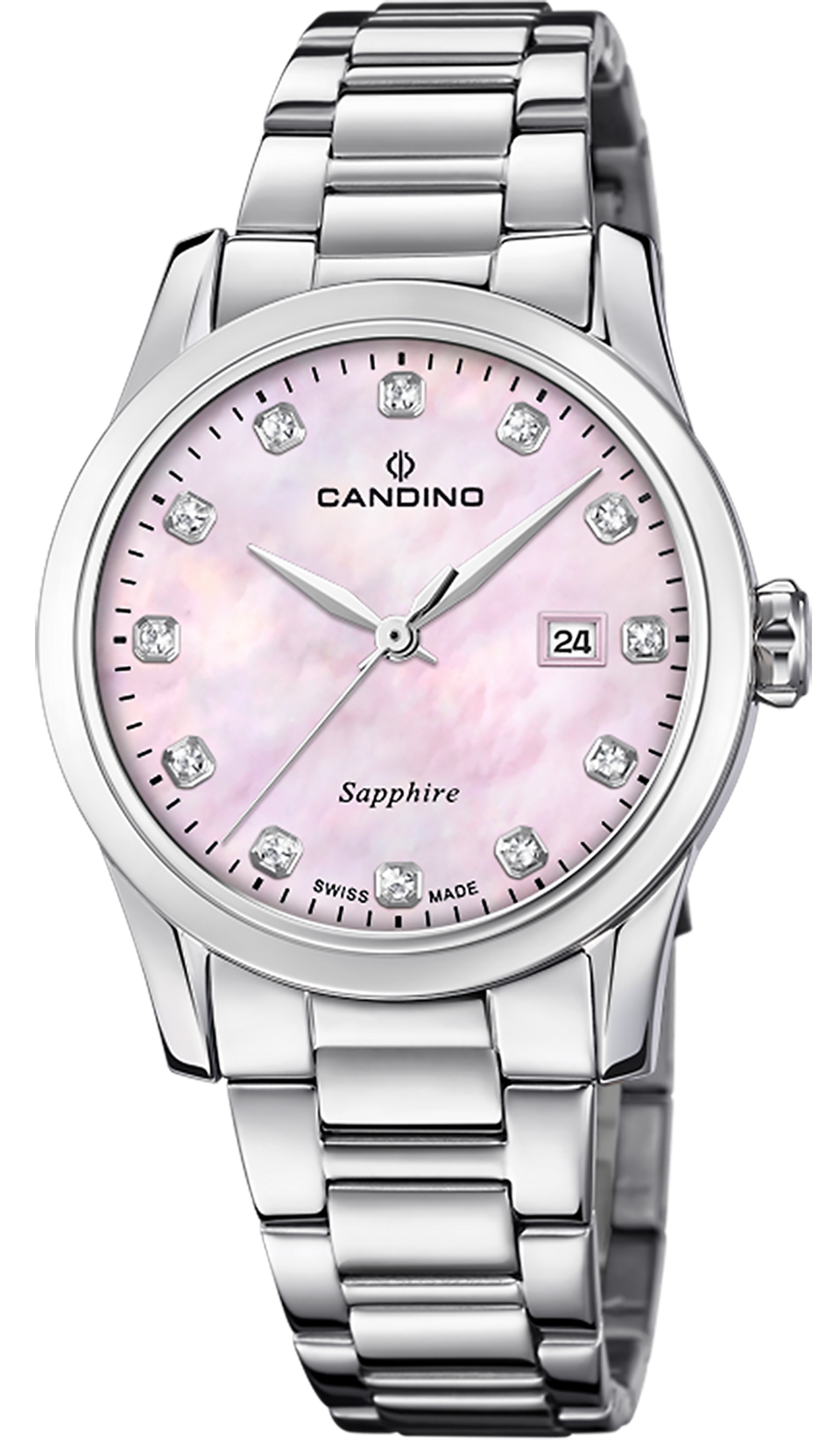 CANDINO  Женские швейцарские часы, кварцевый механизм, сталь, 33 мм
