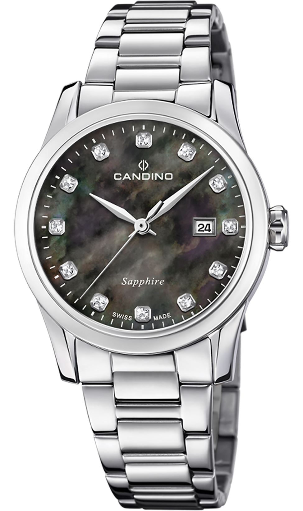 CANDINO  Женские швейцарские часы, кварцевый механизм, сталь, 33 мм