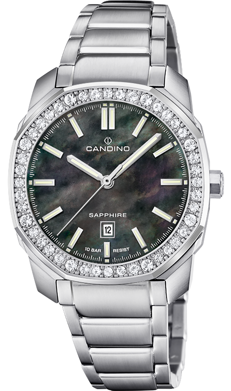 CANDINO  Женские швейцарские часы, кварцевый механизм, сталь, 35 мм