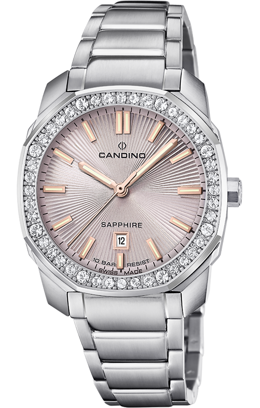 CANDINO  Женские швейцарские часы, кварцевый механизм, сталь, 35 мм