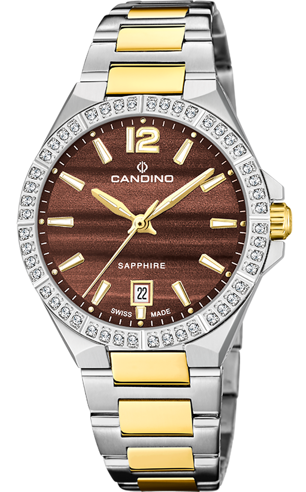 CANDINO  Женские швейцарские часы, кварцевый механизм, сталь, 34 мм