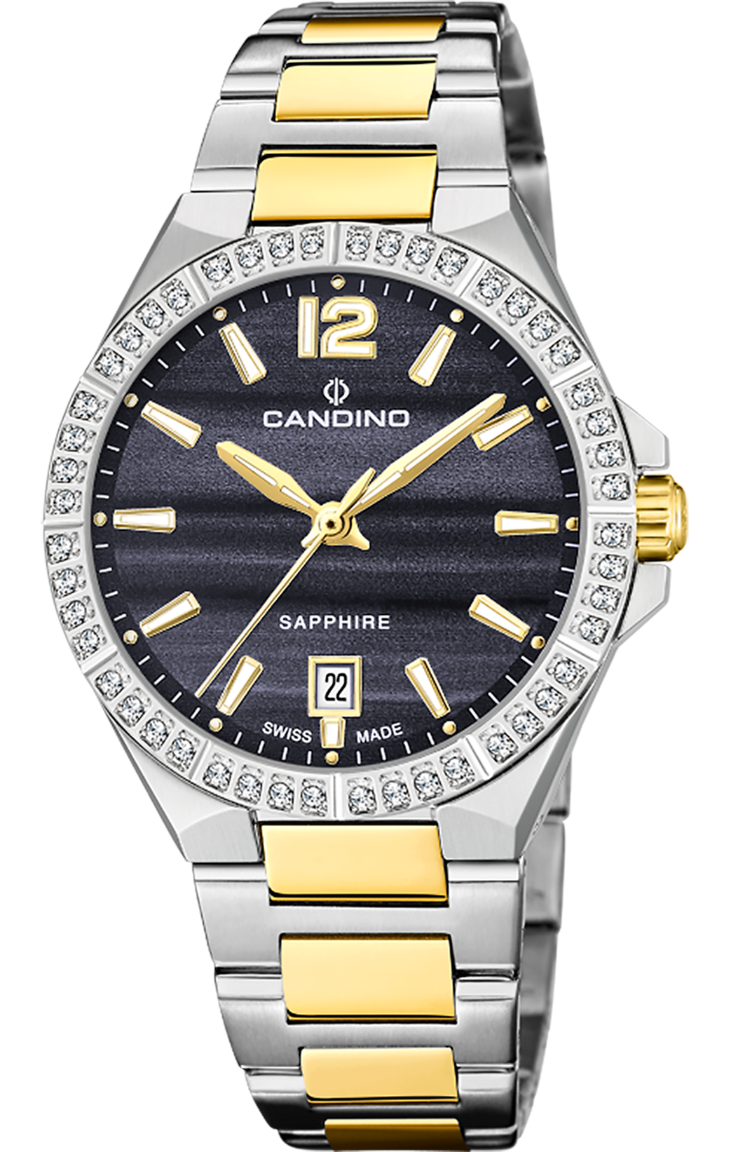 CANDINO  Женские швейцарские часы, кварцевый механизм, сталь, 34 мм