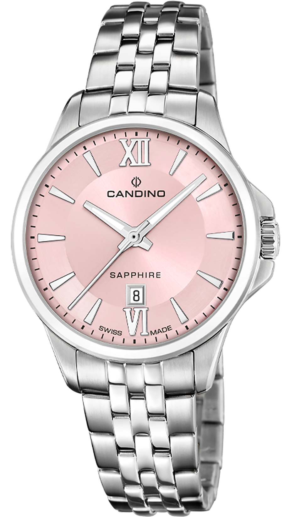 CANDINO  Женские швейцарские часы, кварцевый механизм, сталь, 34 мм