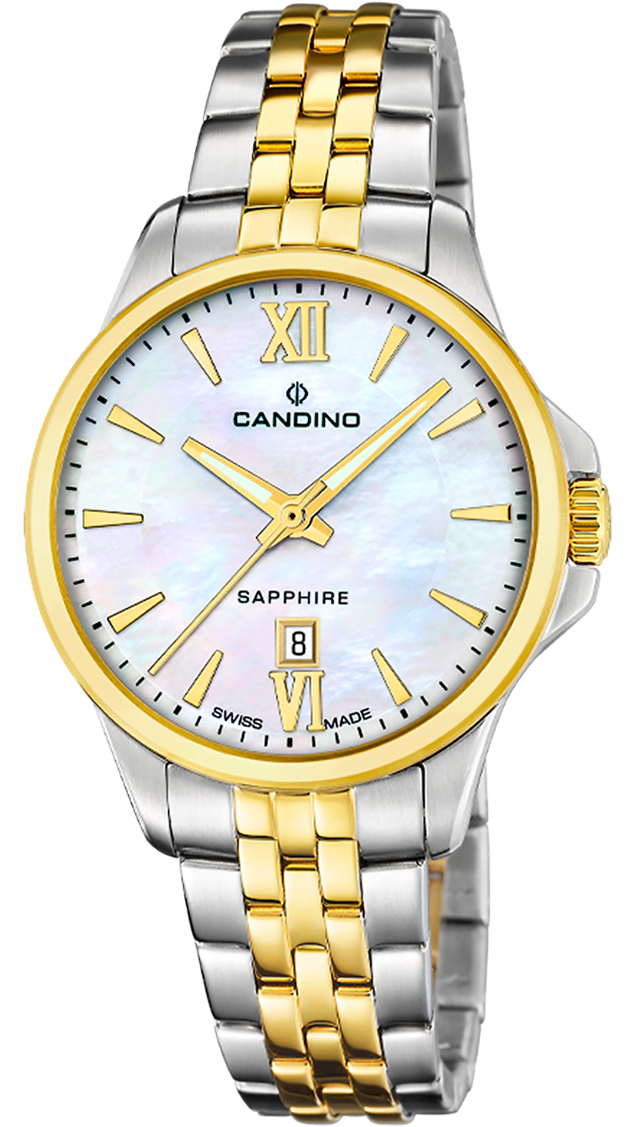 CANDINO  Женские швейцарские часы, кварцевый механизм, сталь, 34 мм