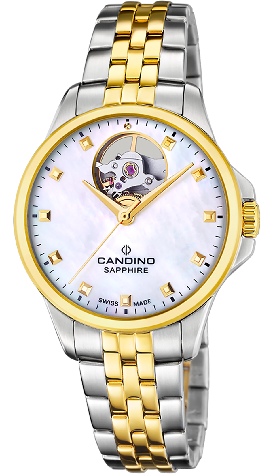 CANDINO  Женские швейцарские часы, автоматический механизм, сталь, 34 мм