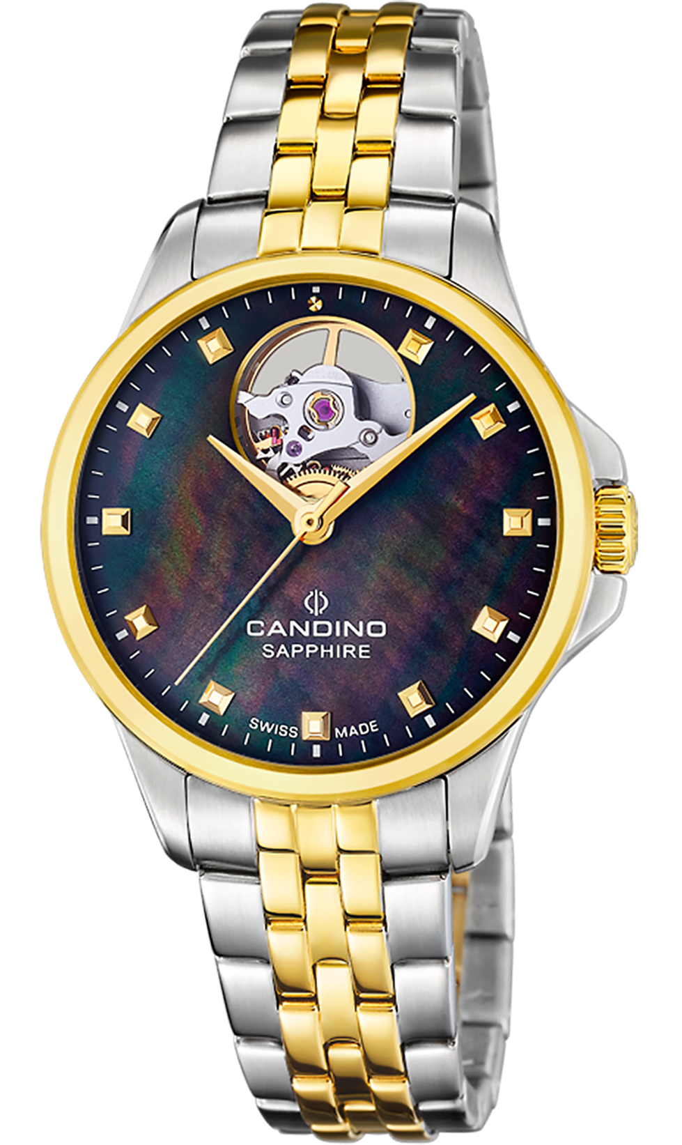 CANDINO  Женские швейцарские часы, автоматический механизм, сталь, 34 мм