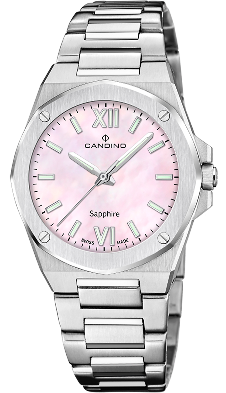 CANDINO  Женские швейцарские часы, кварцевый механизм, сталь, 33,5 мм