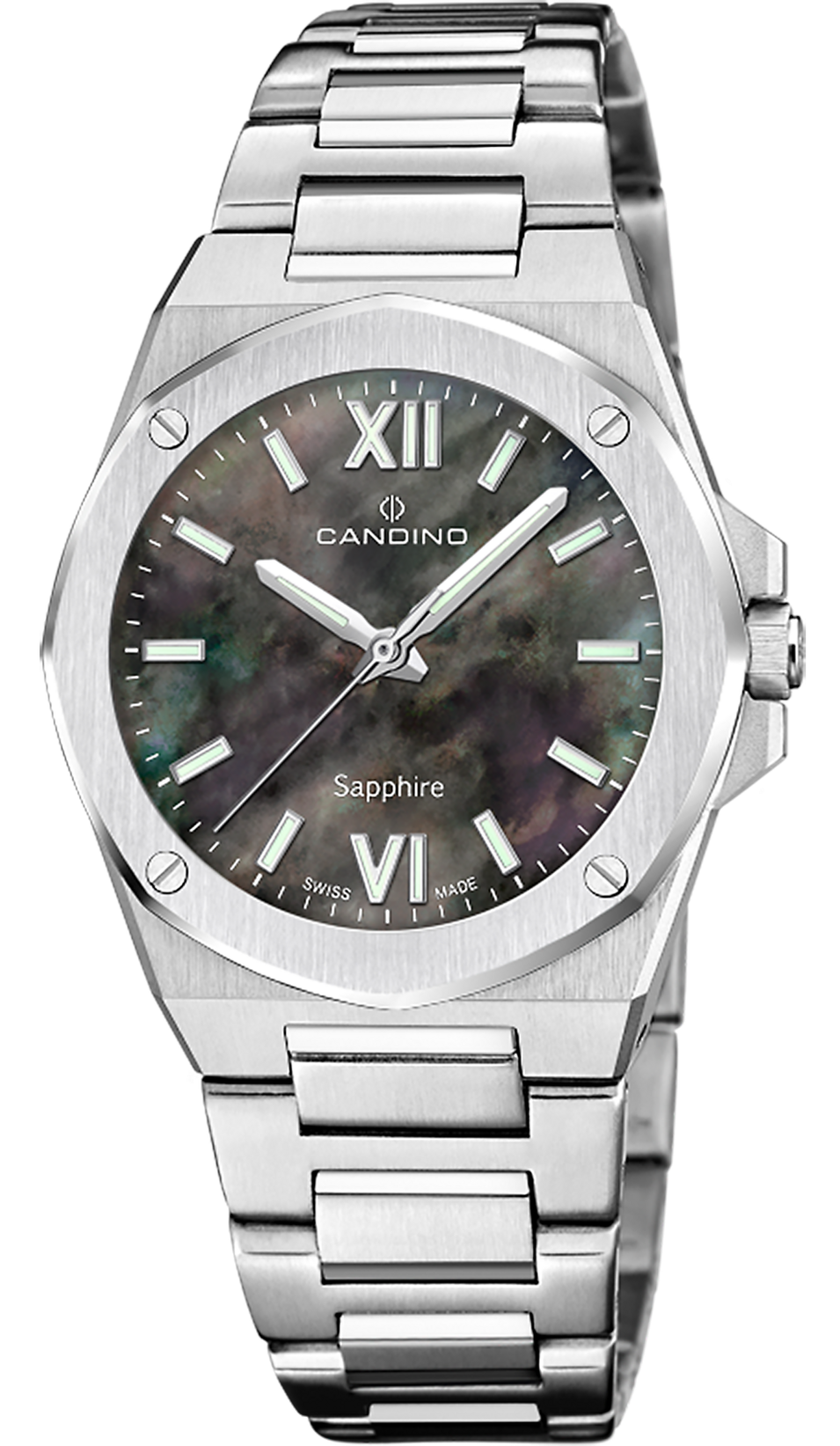 CANDINO  Женские швейцарские часы, кварцевый механизм, сталь, 33,5 мм
