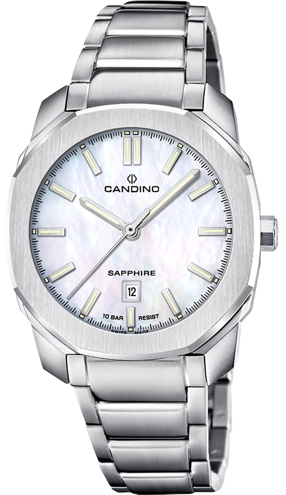 CANDINO  Женские швейцарские часы, кварцевый механизм, сталь, 35 мм