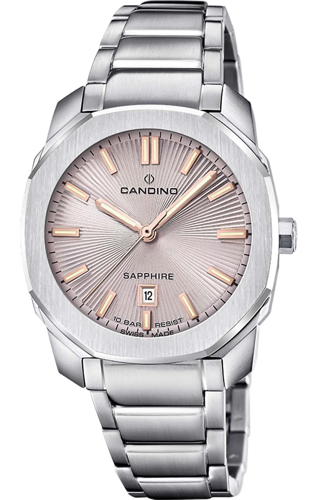 CANDINO  Женские швейцарские часы, кварцевый механизм, сталь, 35 мм