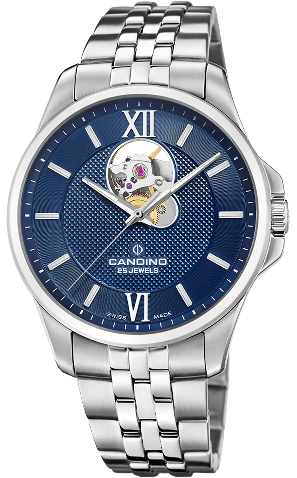 CANDINO  Мужские швейцарские часы, автоматический механизм, сталь, 42 мм