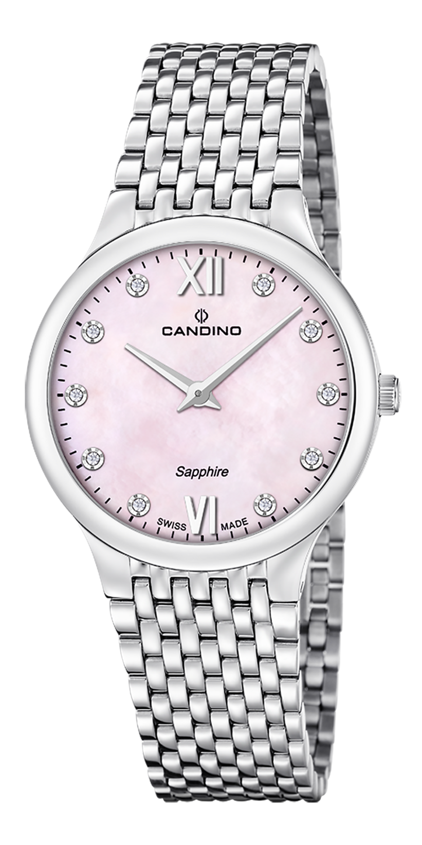CANDINO  Женские швейцарские часы, кварцевый механизм, сталь, 33,5 мм