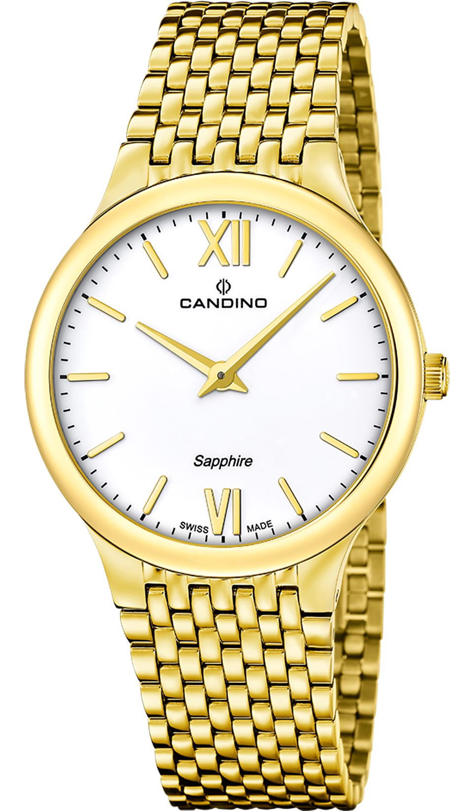CANDINO  Мужские швейцарские часы, кварцевый механизм, сталь, 39 мм